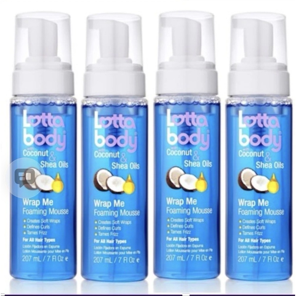 4 pack Coconut & Shea Curl Mousse, Anti-Frizz, Defines Curls, 7 Fl Oz